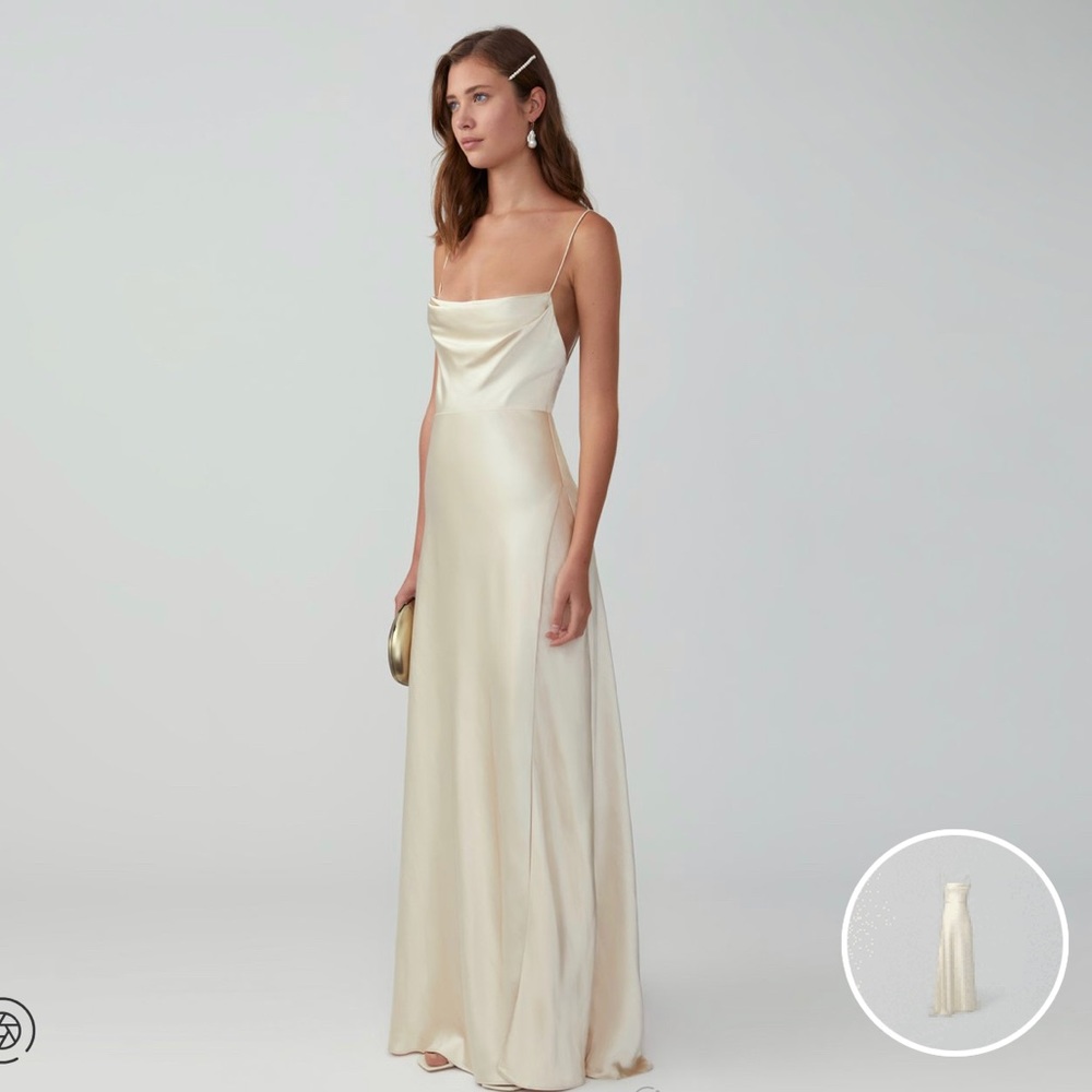 Fame and Partners Strappy Draped Gown